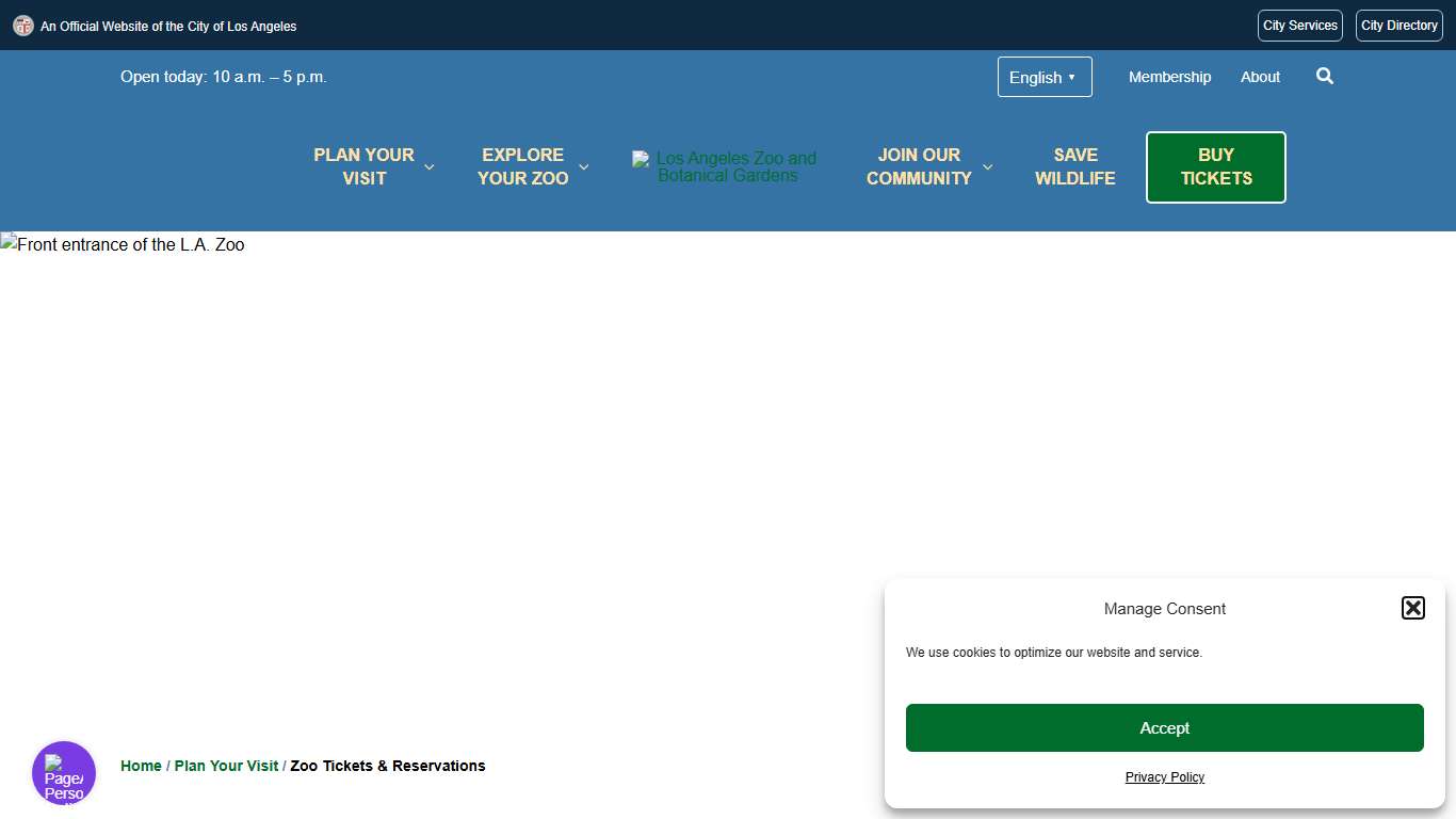 Zoo Tickets & Reservations - Los Angeles Zoo and Botanical Gardens